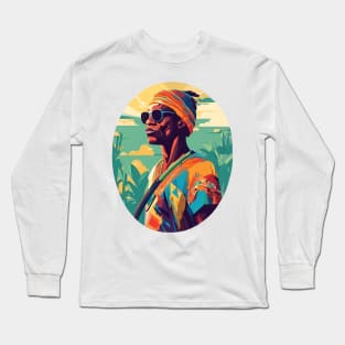 African Man's Kaleidoscope Long Sleeve T-Shirt